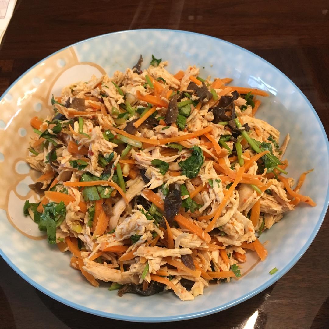 减脂健身｜凉拌手撕鸡丝（香辣&麻油版）