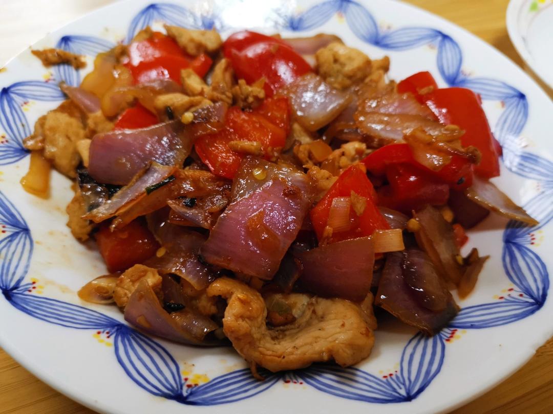 鸡胸肉炒洋葱