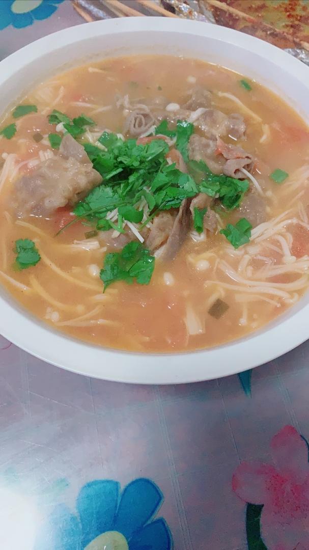 番茄肥牛金针菇