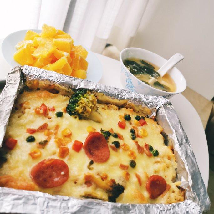 蘑菇培根焗饭