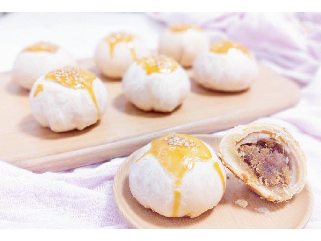 不裂不爆不混酥，层层分明的经典豆沙蛋黄酥