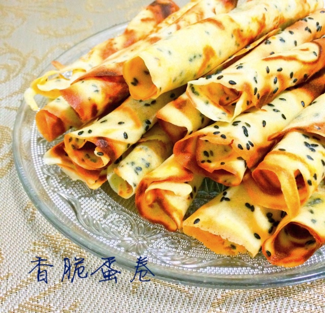 平底锅脆皮蛋卷
