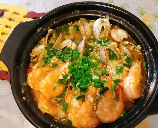 快手海鲜煲，基围虾，过节必备实用大菜