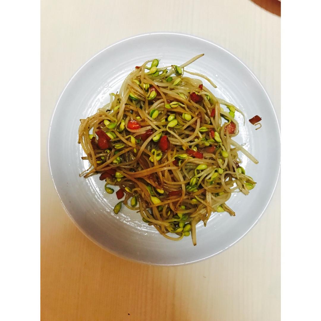 清炒黑豆芽