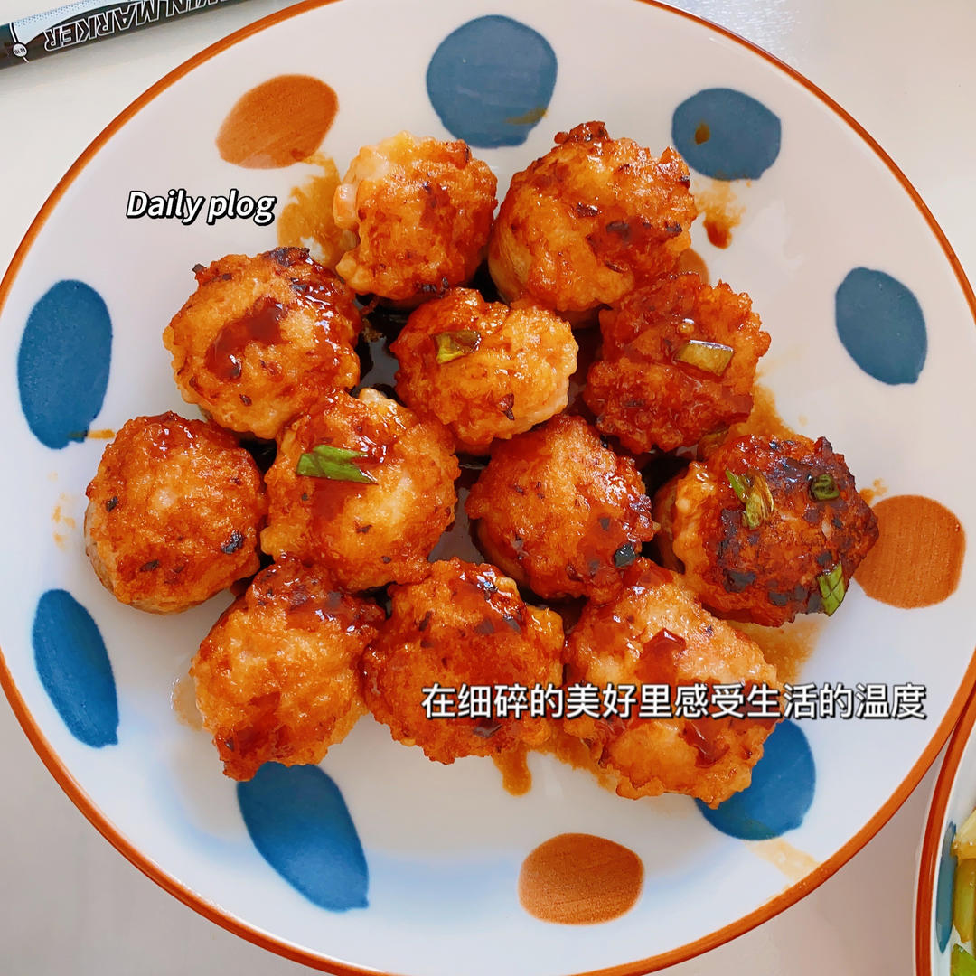 低脂低卡👉口蘑酿虾滑！