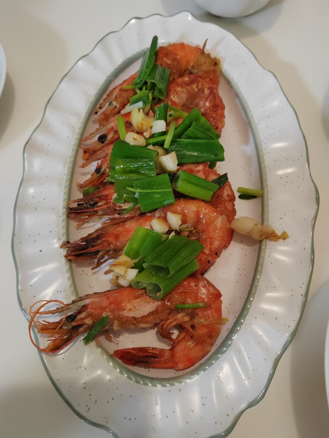 香煎黑虎虾