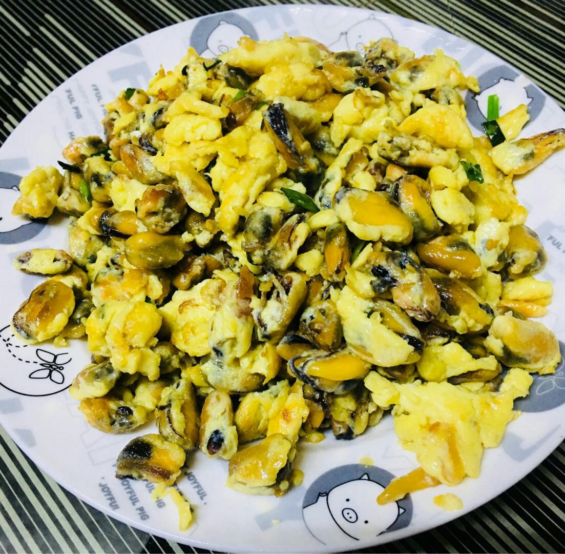 海虹韭菜炒鸡蛋图片