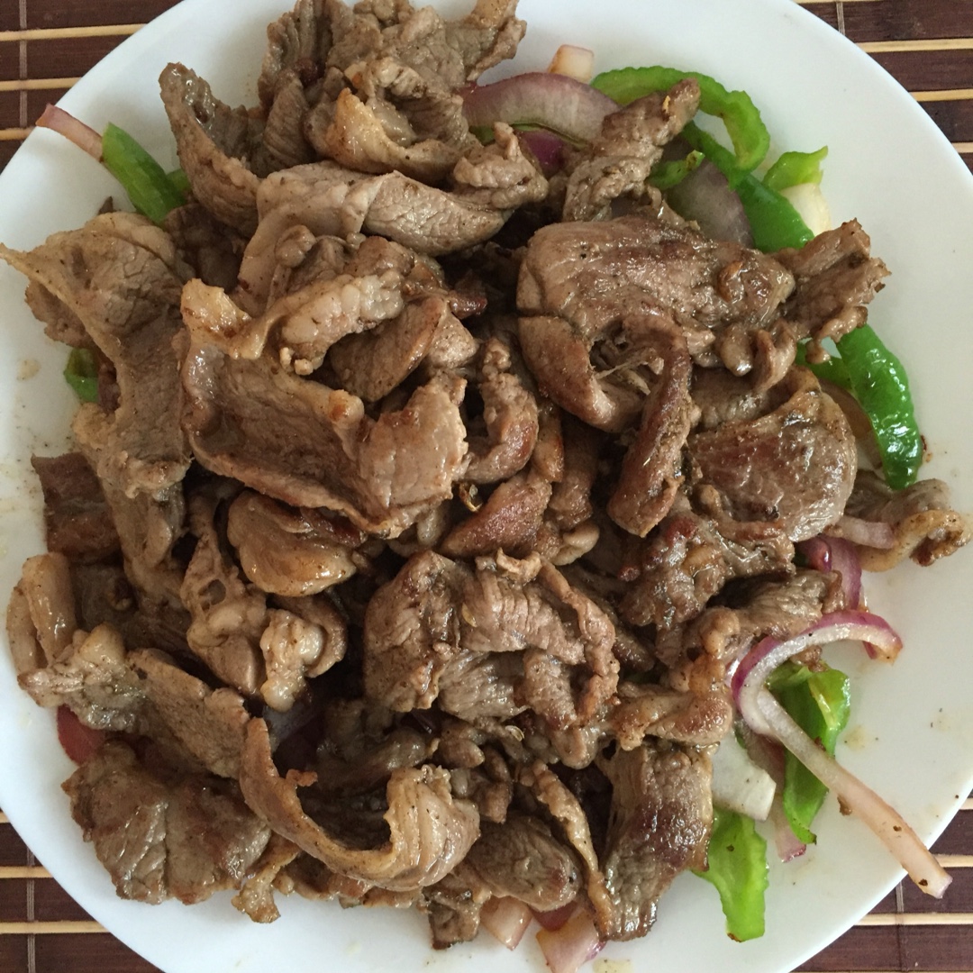 孜然铁板羊肉