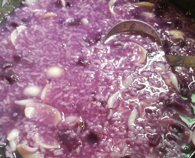 百合紫薯粥的做法