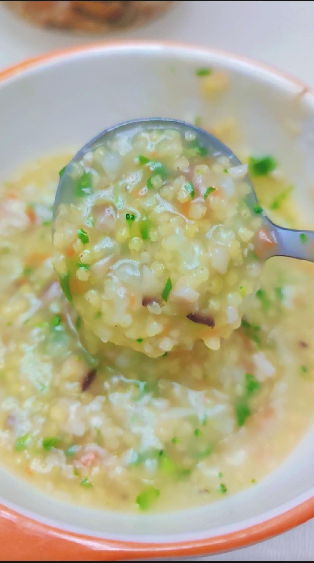 香菇猪肉双米粥 辅食9月+