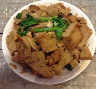 卤汁葱香冻豆腐