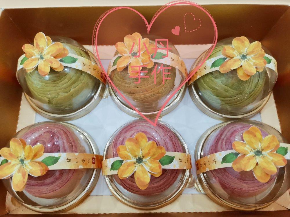 螺旋彩色蛋黄酥