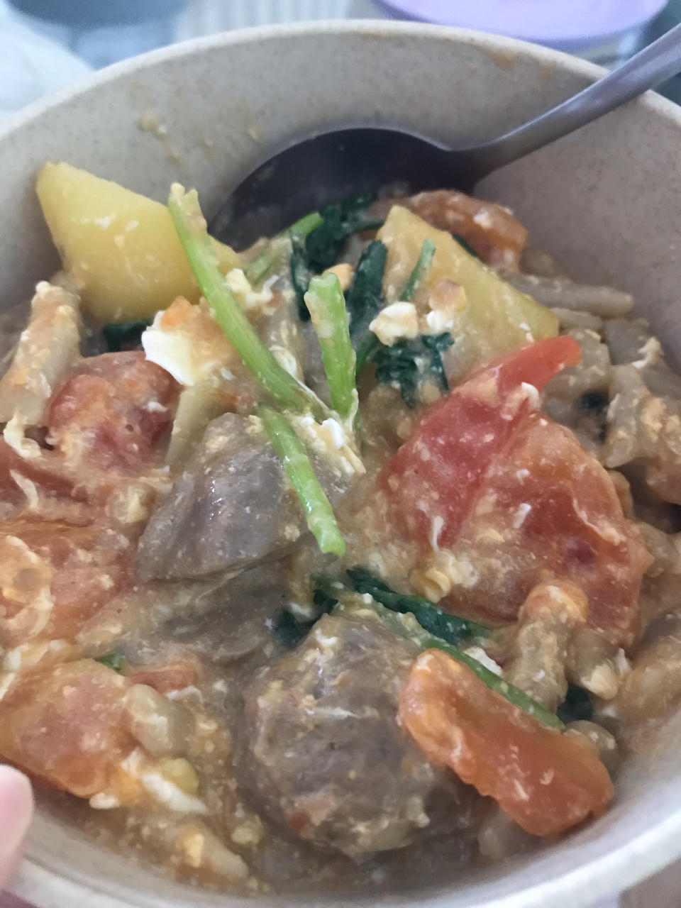 番茄烩莜面鱼鱼