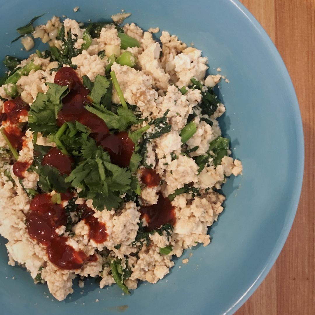 【曼食慢语】茼蒿拌豆腐