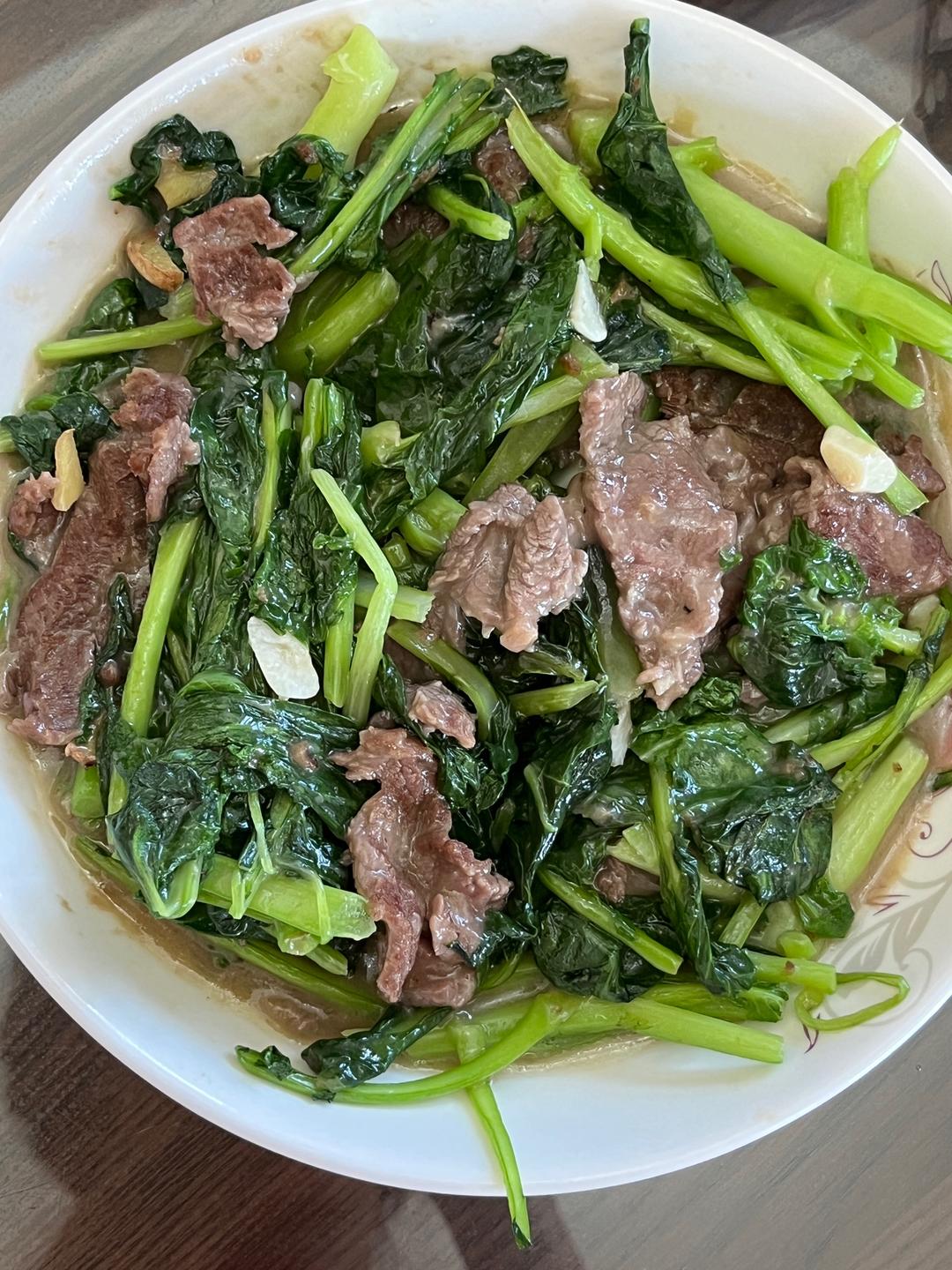 芥蓝炒牛肉