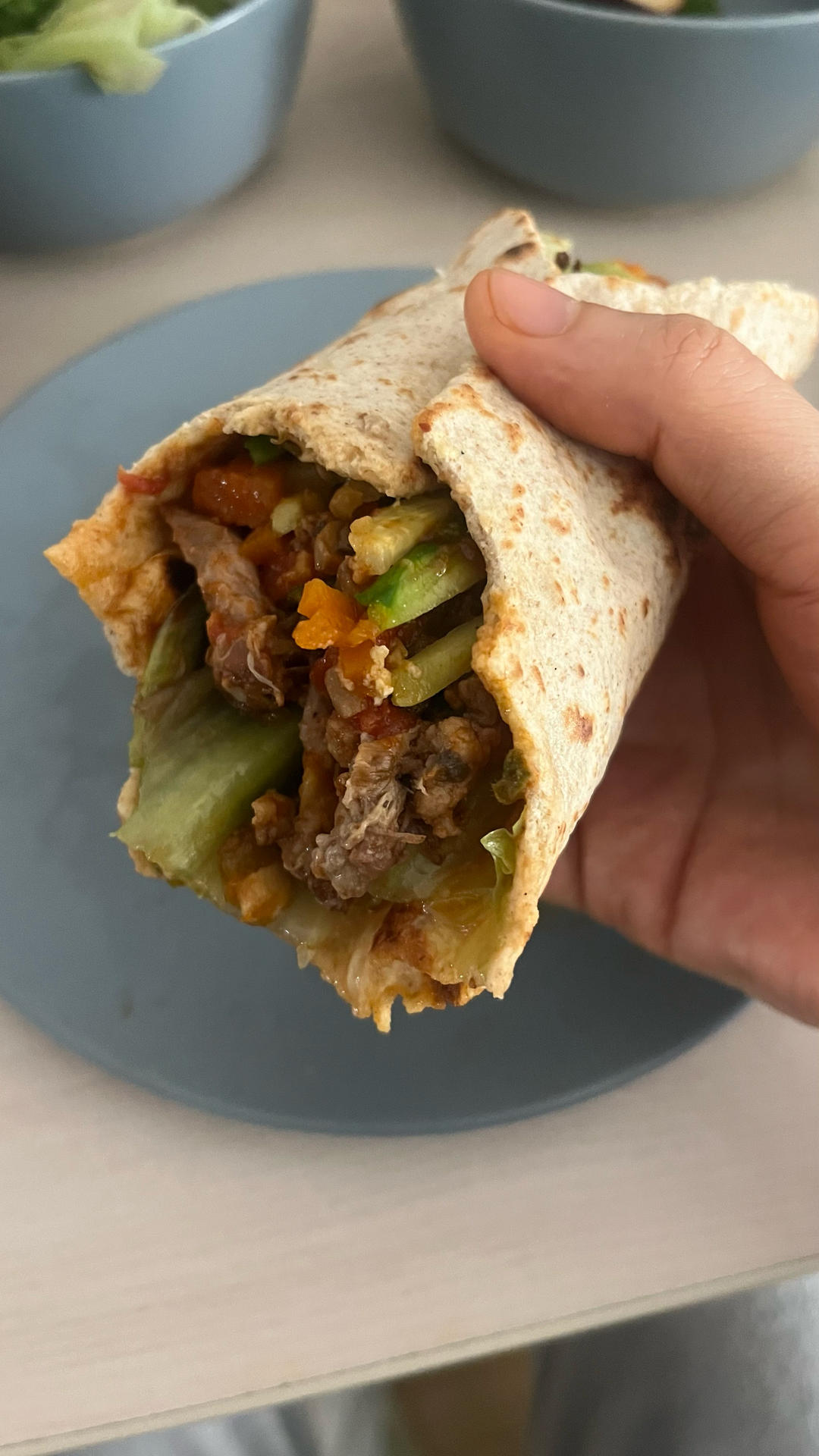 健康低脂好吃又好看的全麦卷饼