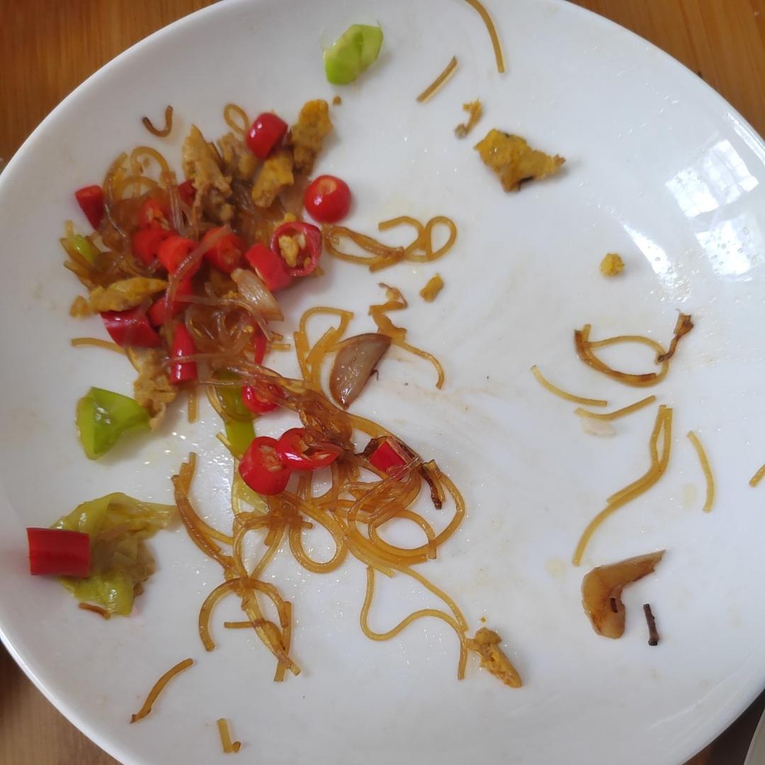 大学食堂的味道:包菜粉丝炒蛋