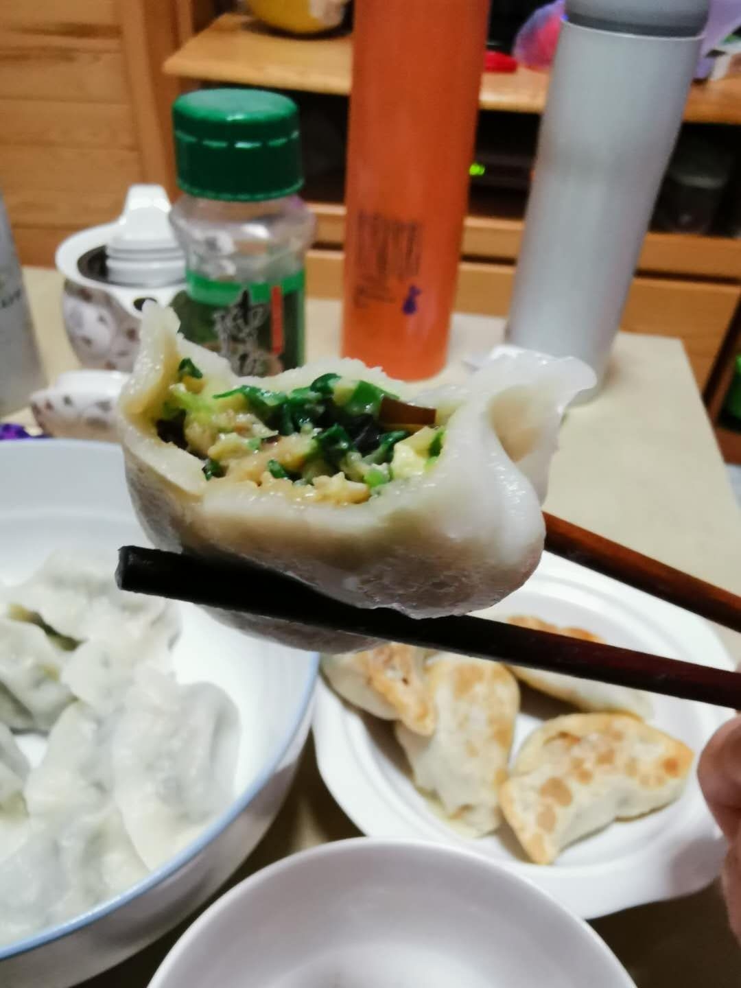 龙利鱼韭菜饺子的做法 步骤3