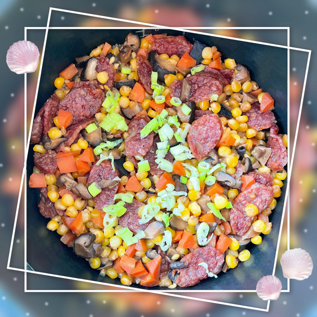 懒人必备～电饭煲腊肠焖饭