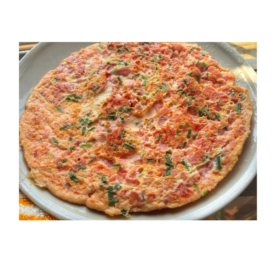 松软香嫩的西红柿鸡蛋饼