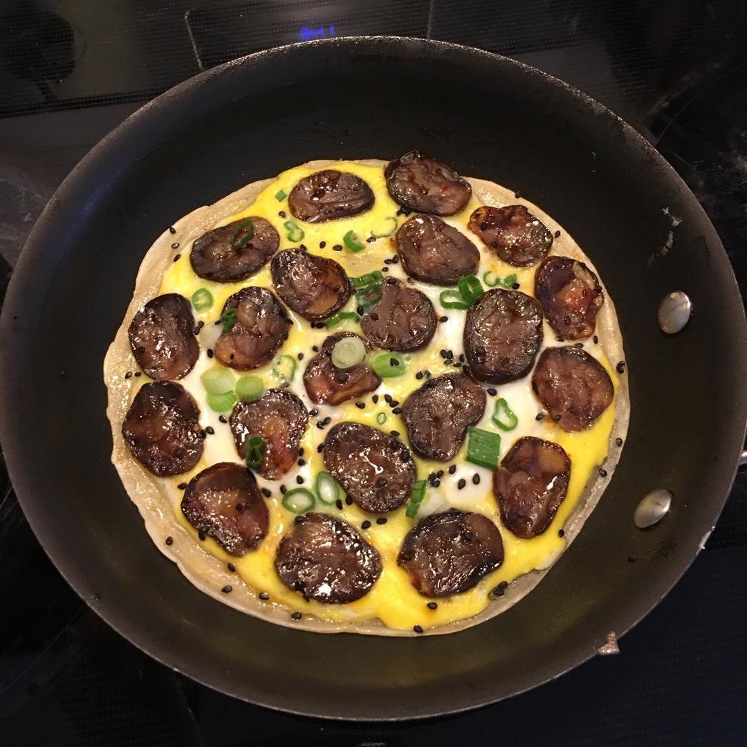 香肠（腊肠）鸡蛋煎饼