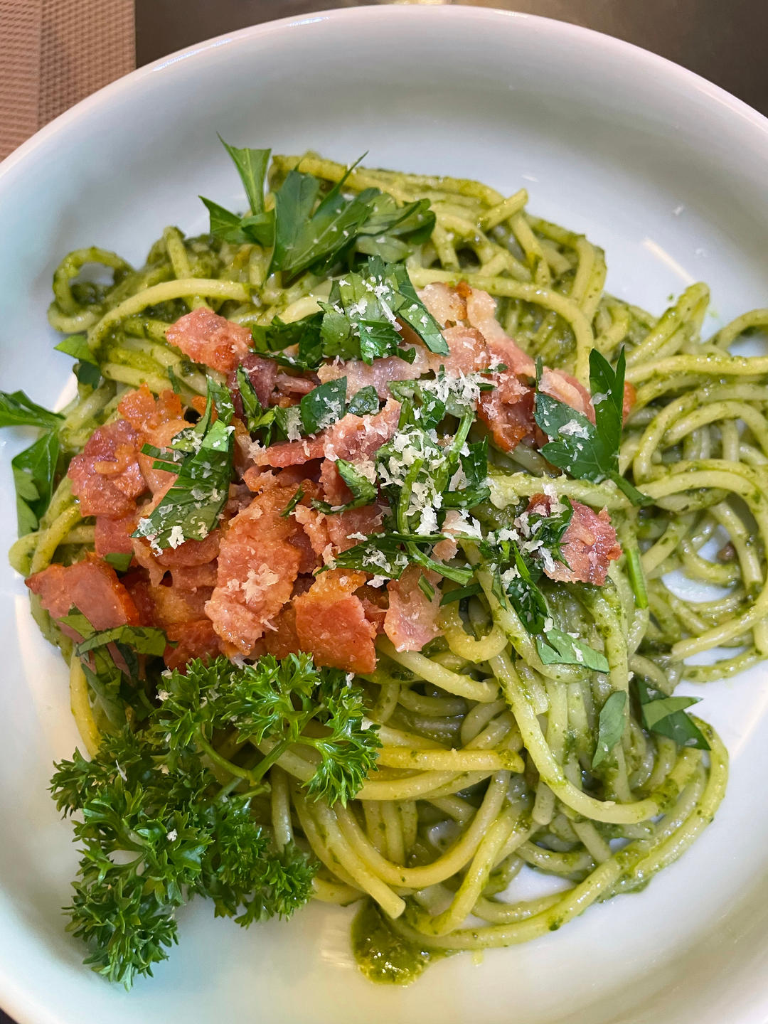 自制新鲜Pesto 传统罗勒松仁青酱意面酱