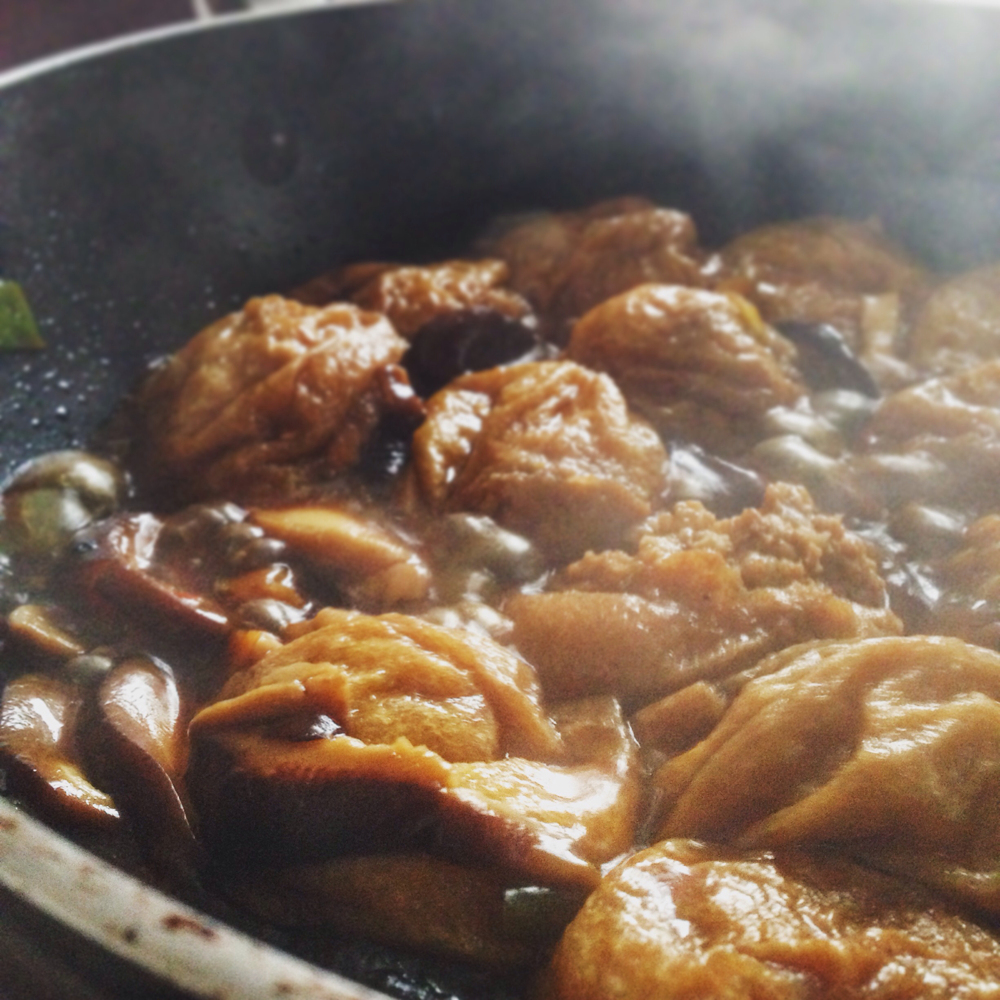 红烧油面筋塞肉