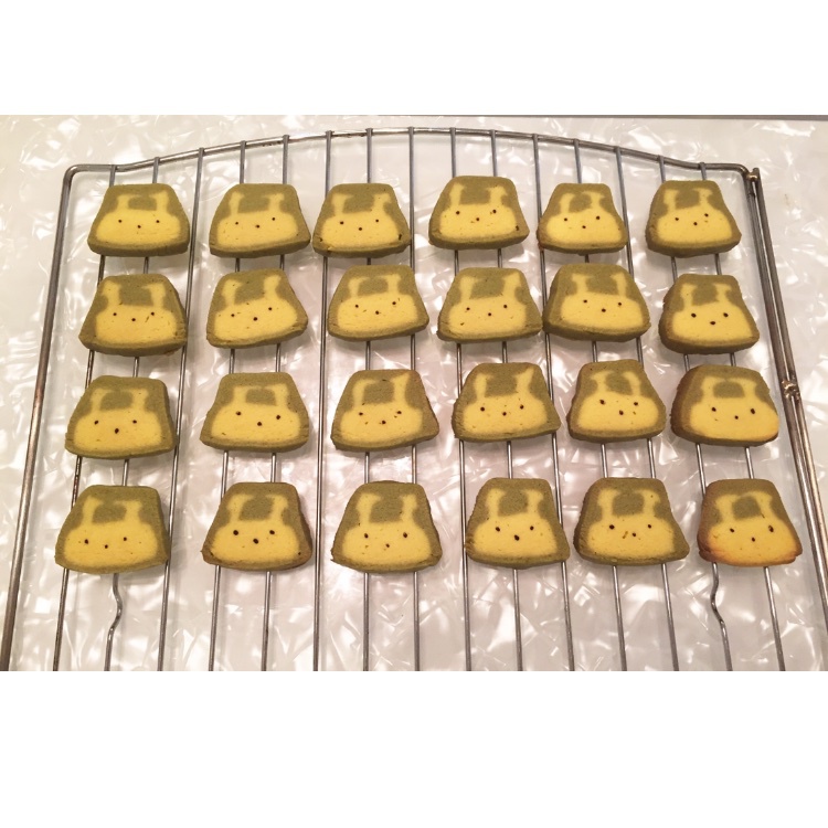 抹茶兔兔曲奇（比熊猫简单！超详细实物图+超良心手绘图）