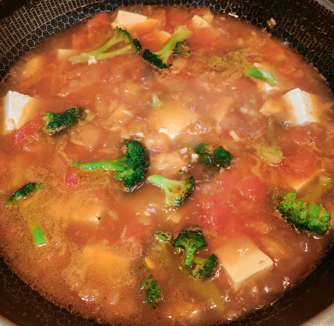 番茄肥牛豆腐汤的做法 步骤9