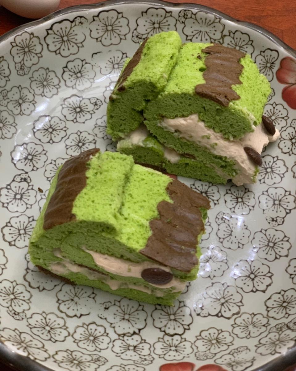 抹茶红豆蛋糕卷