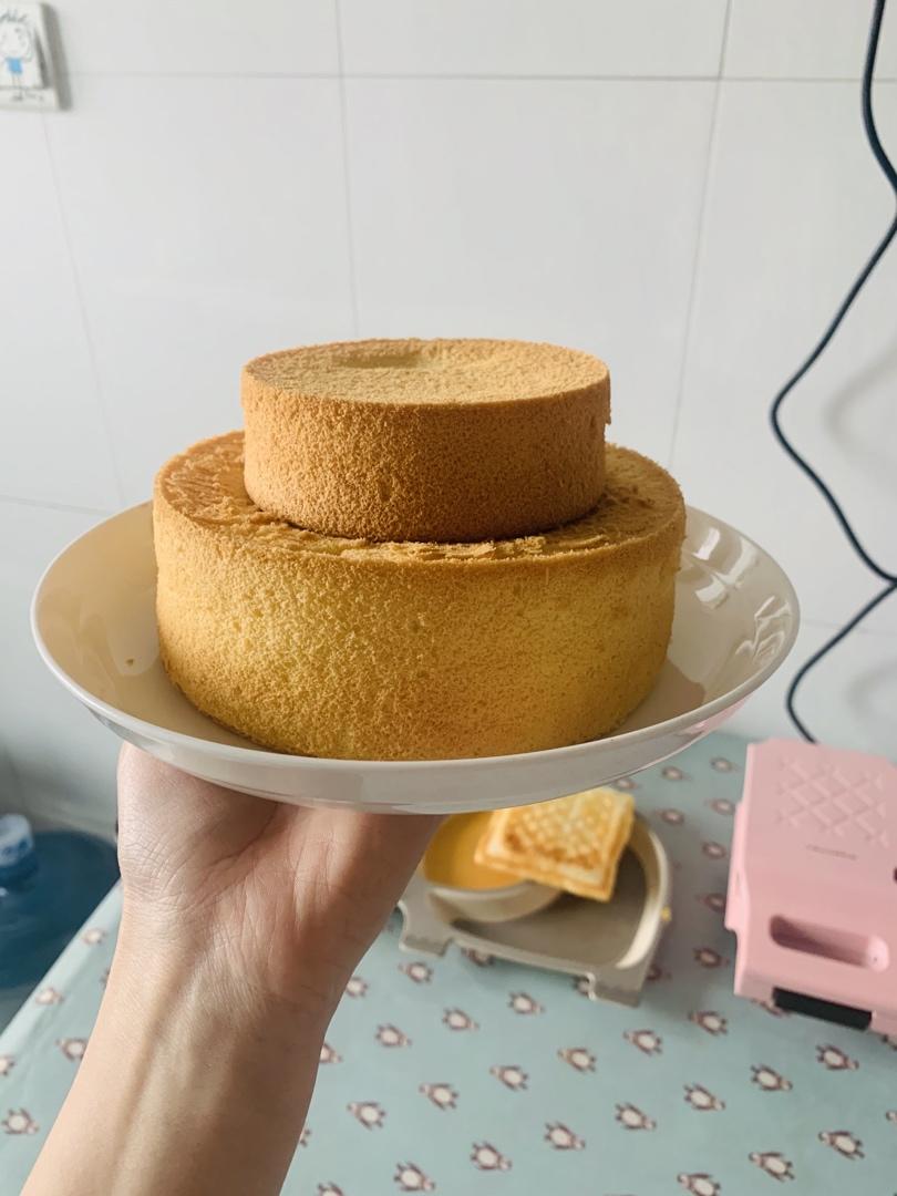 6寸戚风蛋糕胚 不回缩不塌陷0失败