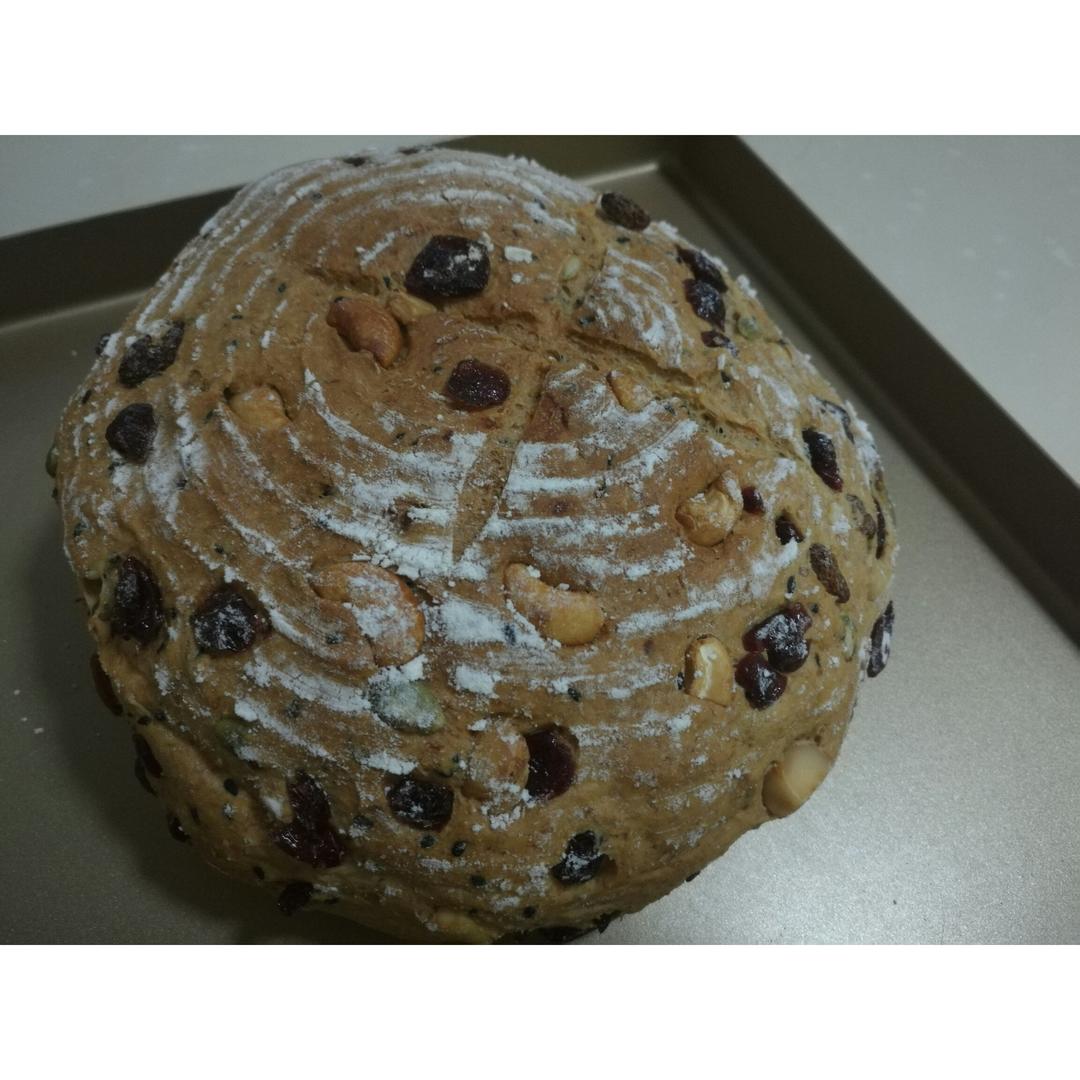 全麦干果欧包