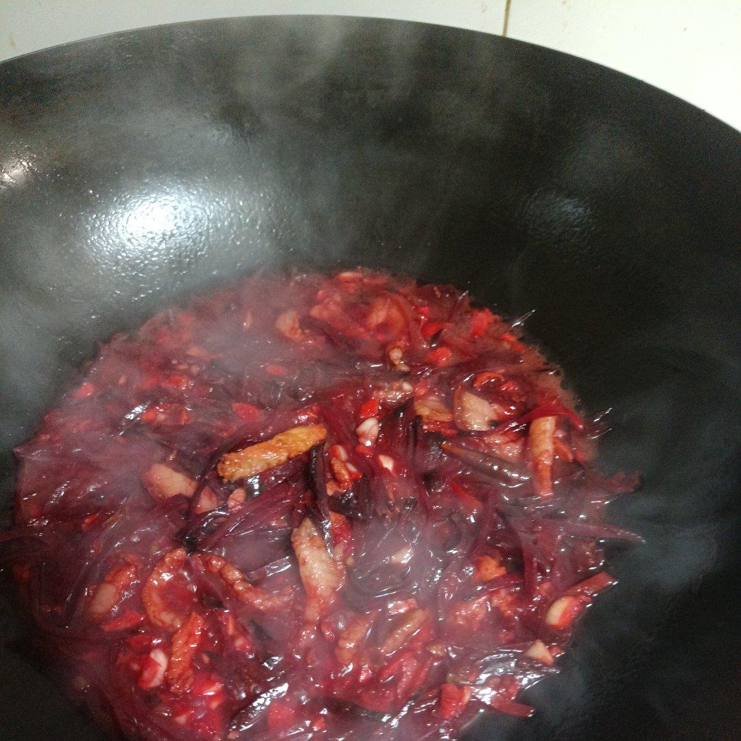 肉末炒甜菜（紫菜头）