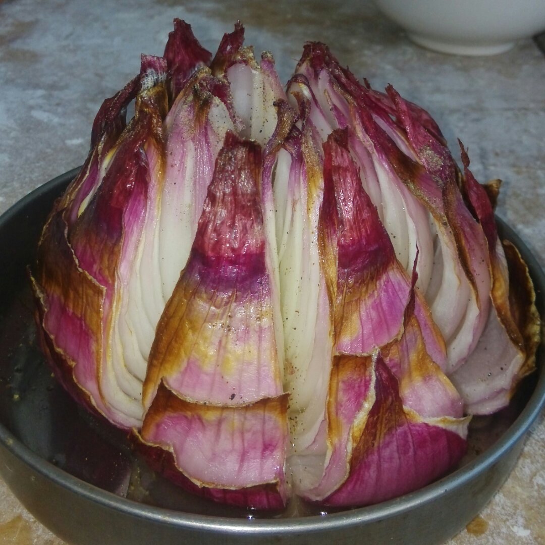 温静爱吃好吃的做的烤洋葱花