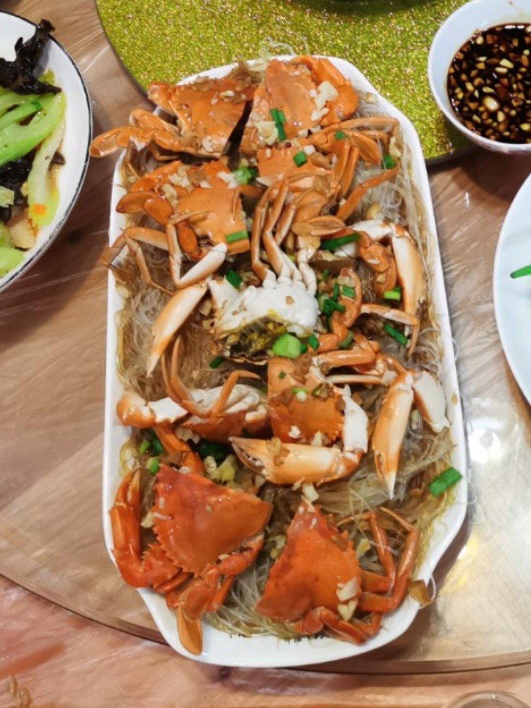 粉丝蒸螃蟹