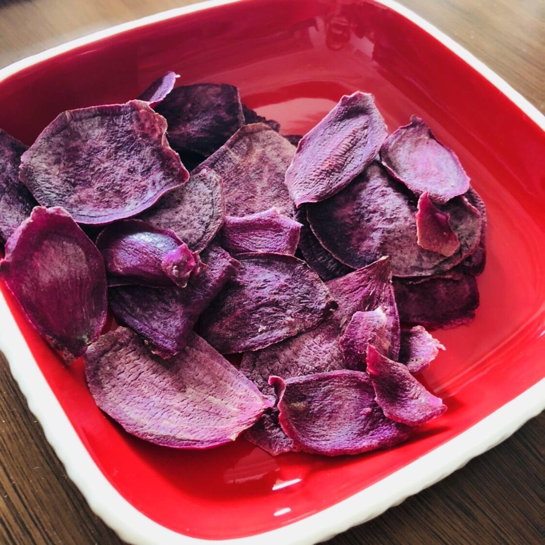 【烤箱食谱】万能烤薯片（土豆/红薯/紫薯皆可～）