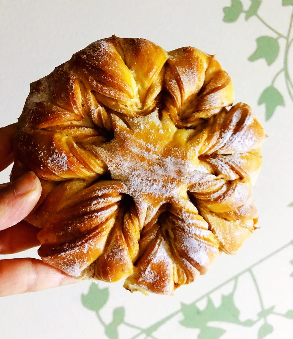 ins网红圣诞红糖肉桂雪花全麦面包（一次发酵）B83