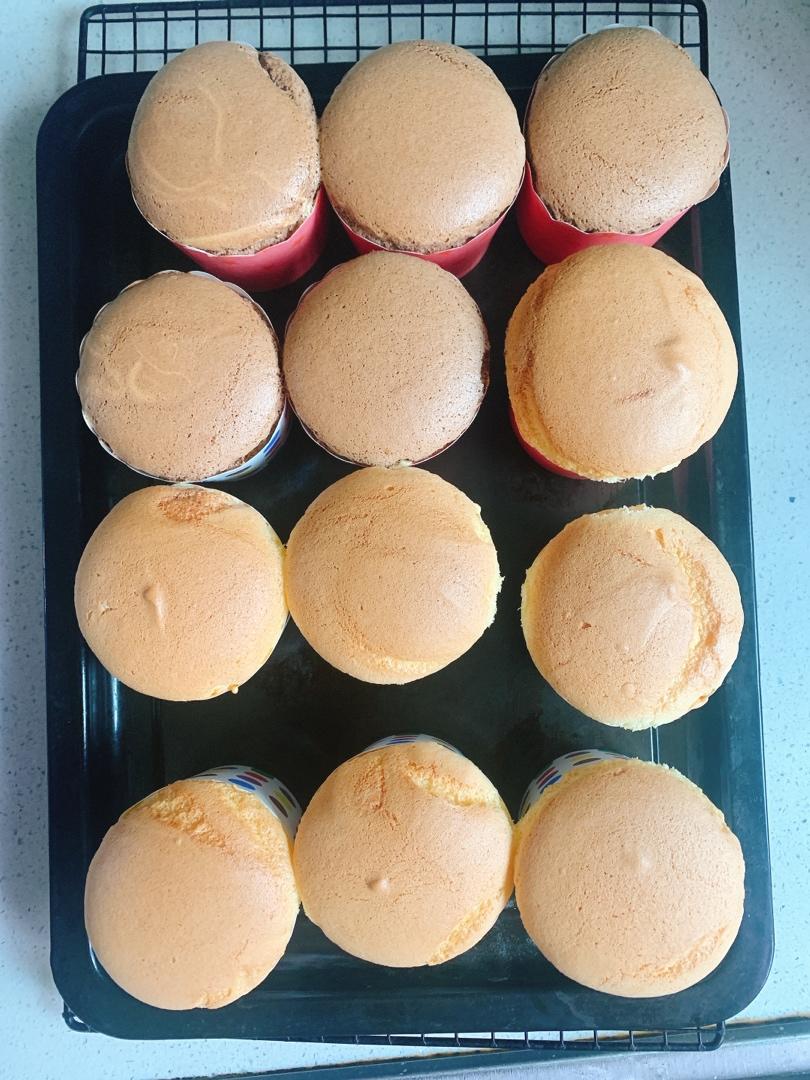 纸杯蛋糕 8寸戚风蛋糕的量