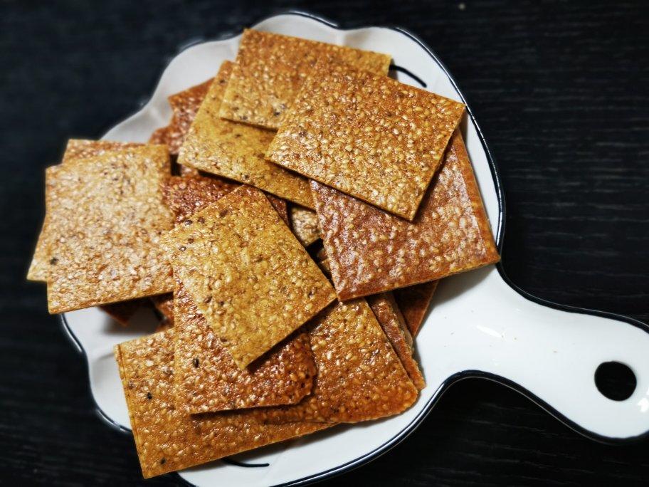 芝麻薄脆饼干，一步操作，超级简单