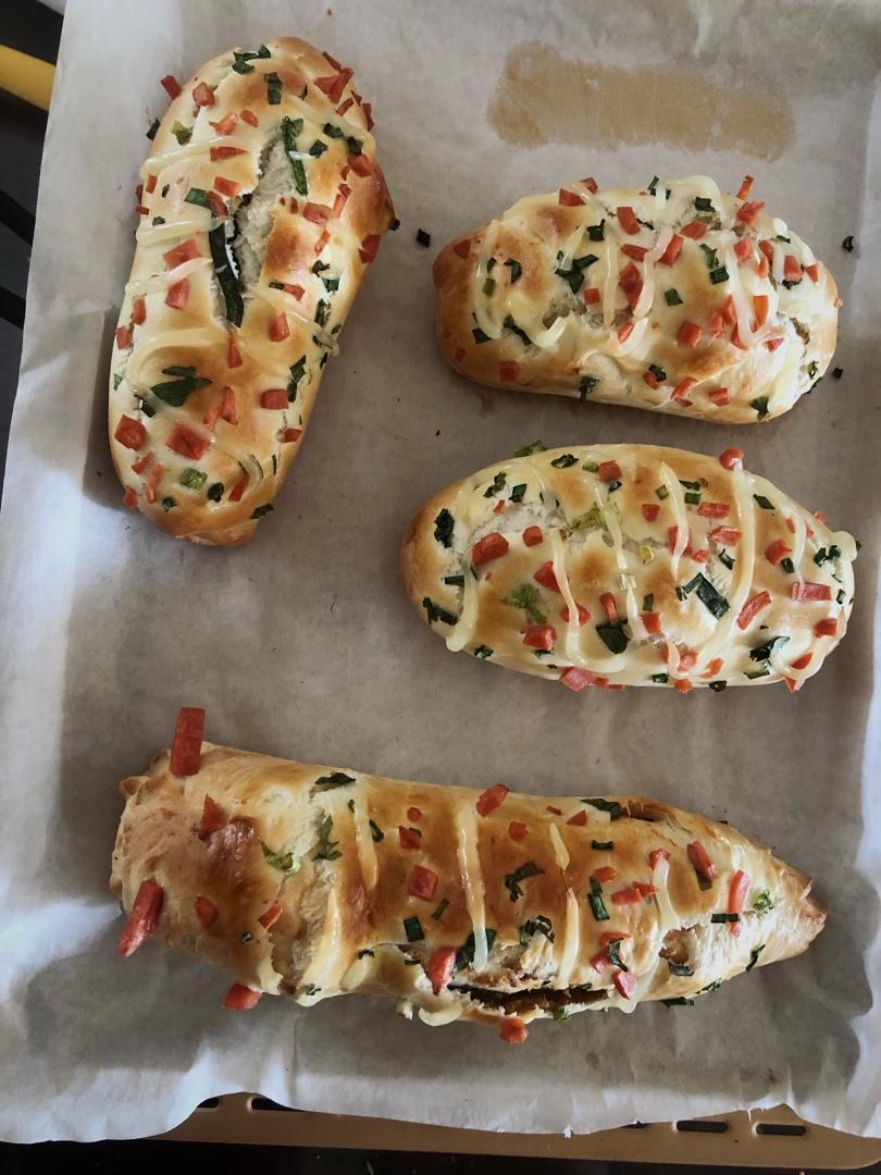 香葱火腿肉松面包