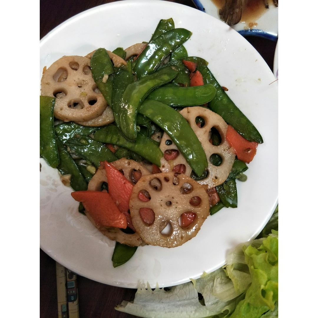 荷兰豆炒藕片