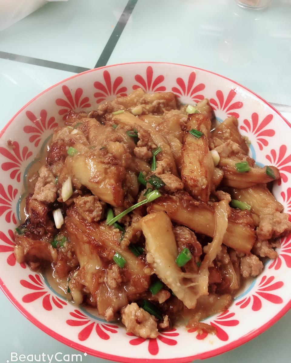 红烧肉沫茄子