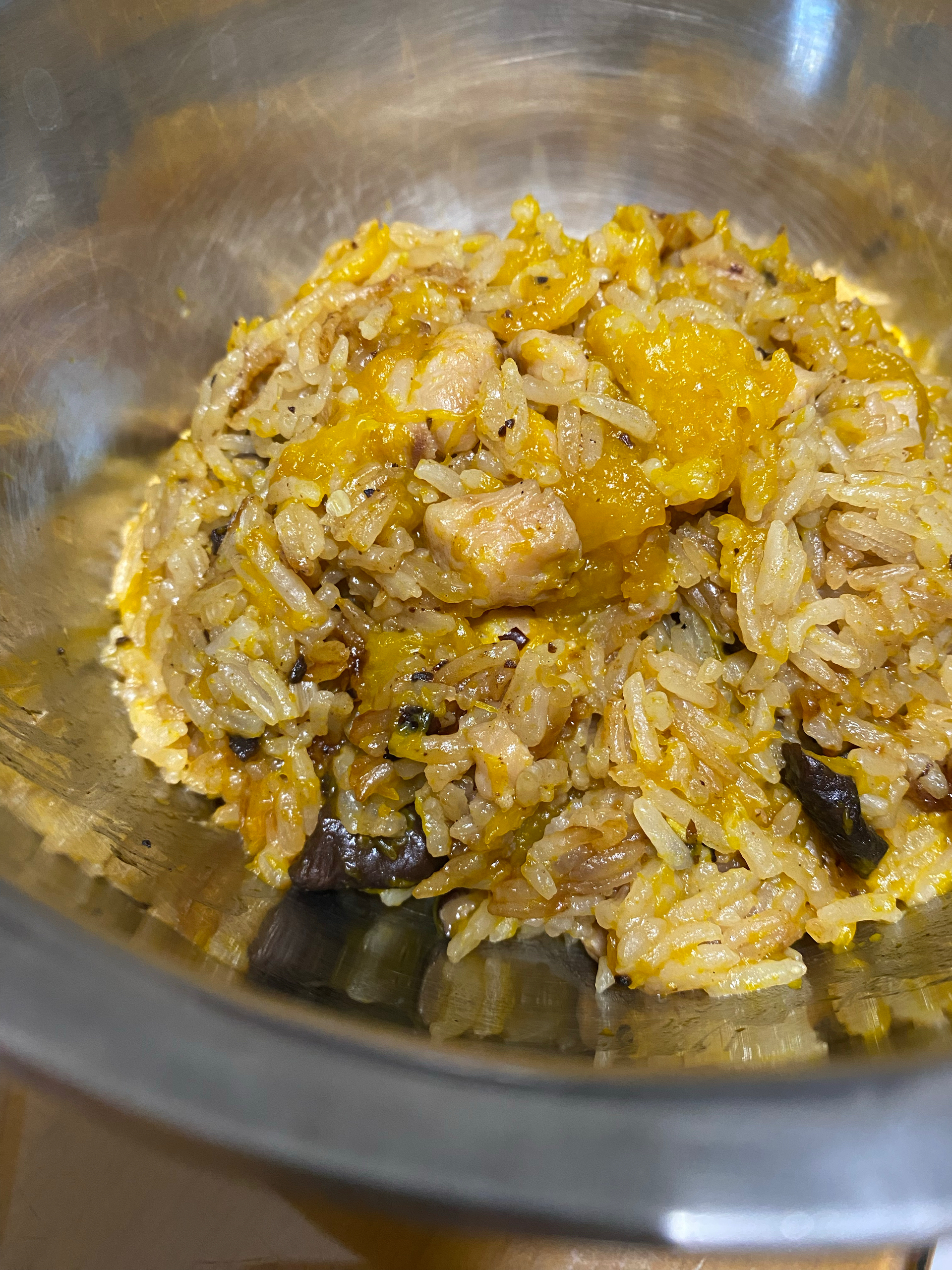 豉汁蒜香南瓜冬菇雞胸燜飯的做法