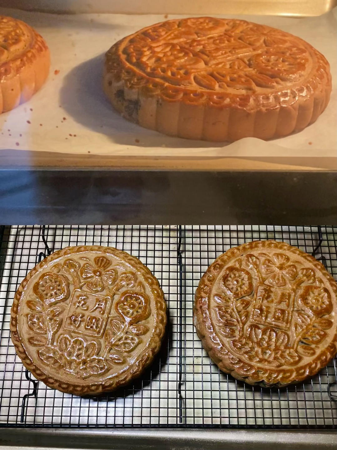 🥮中秋月饼之比脸大的大月饼——全家团圆分享👪