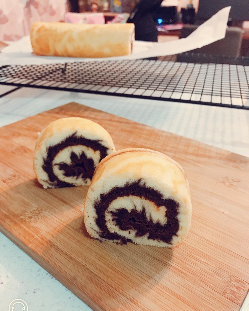 可可旋风蛋糕卷（视频）