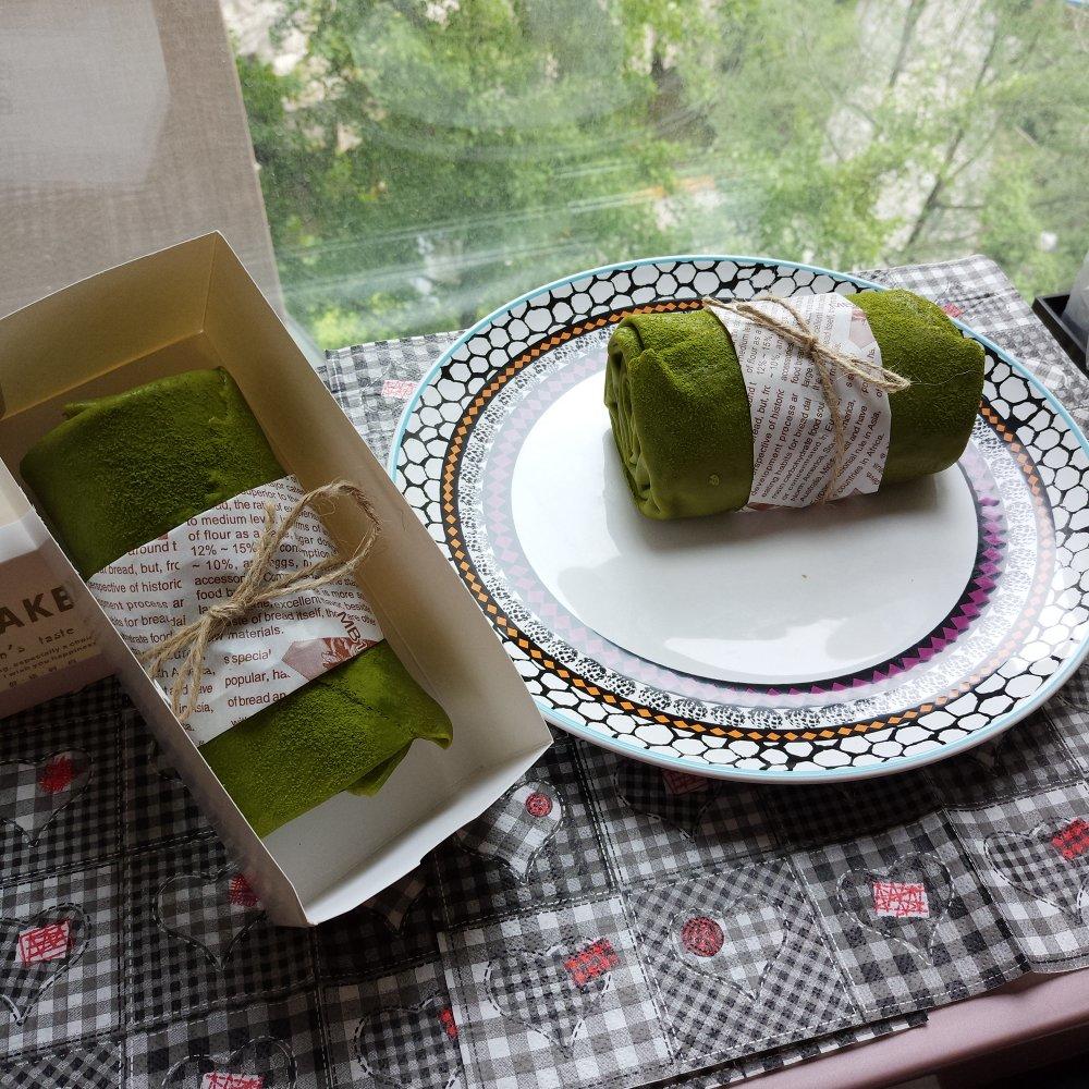 网红食谱│抹茶毛巾卷