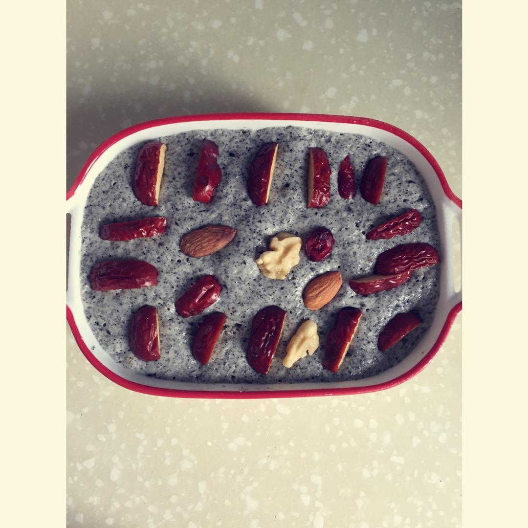 奶香黑芝麻发糕