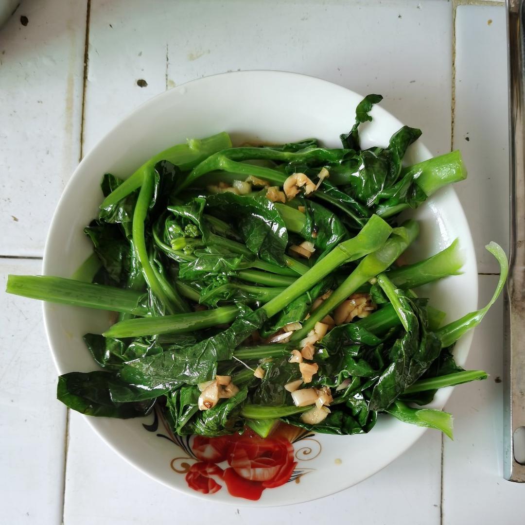 蚝油芥蓝，改刀后的比不改刀好吃百倍