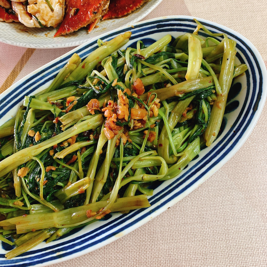 马拉盏炒空心菜（通菜）