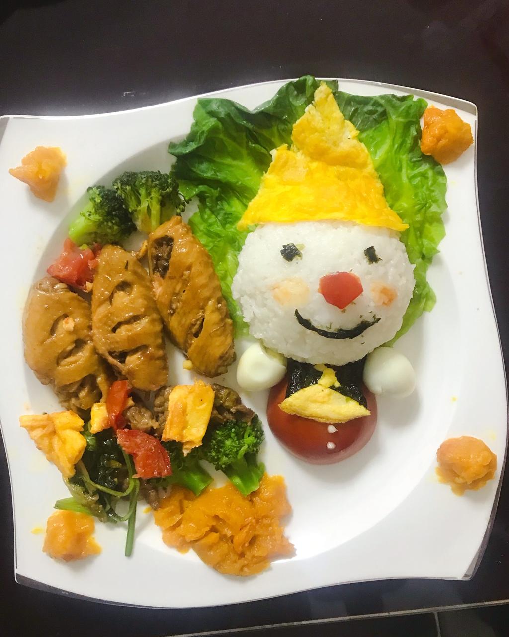 cc就是cathy做的创意儿童餐之小丑